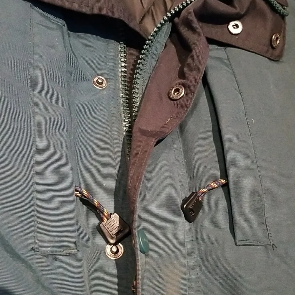 Men's Carhartt Forest Green Jacket multiple pockets sz XL - Picture 3 of 8